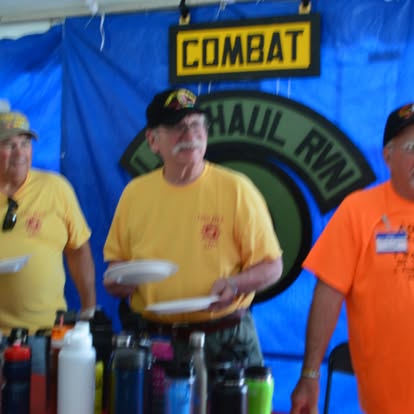 Veterans serving meals at the reunion